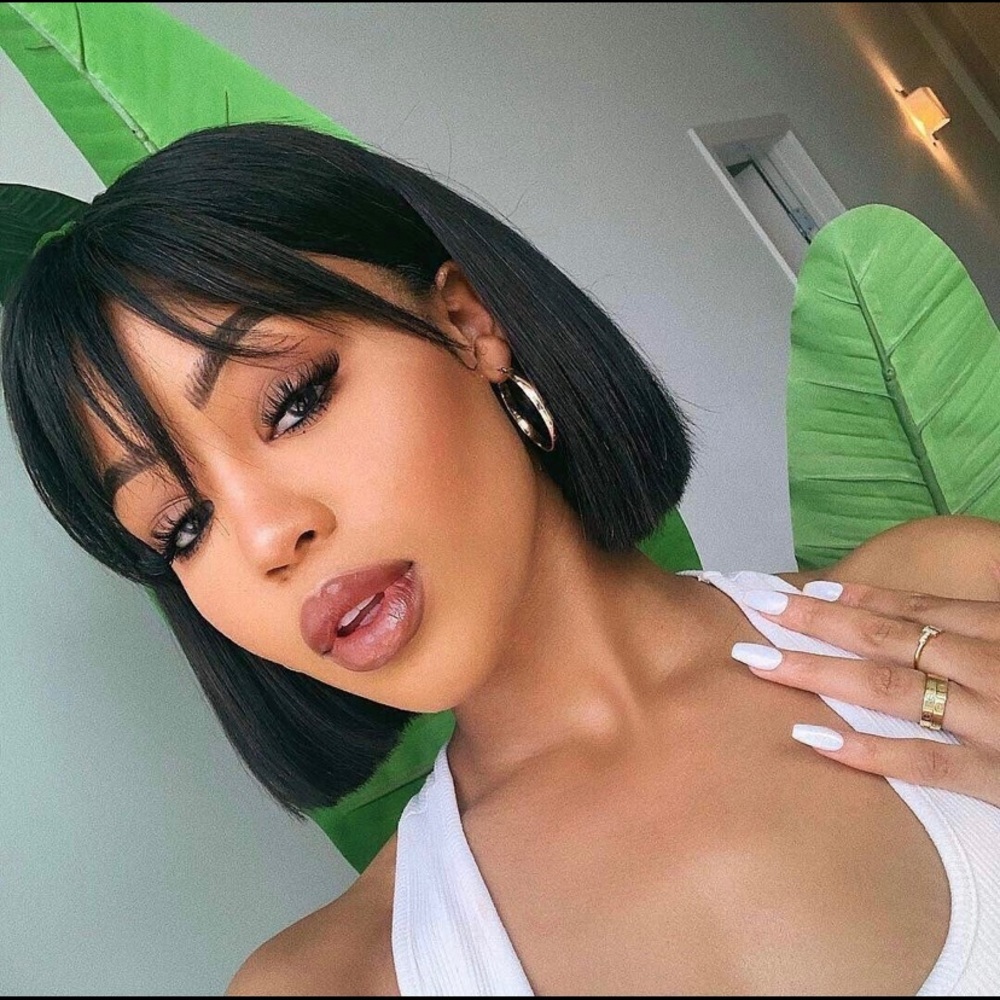 10 inch Human Hair Bob with Bangs